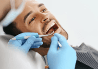 a young adult getting a dental checkup